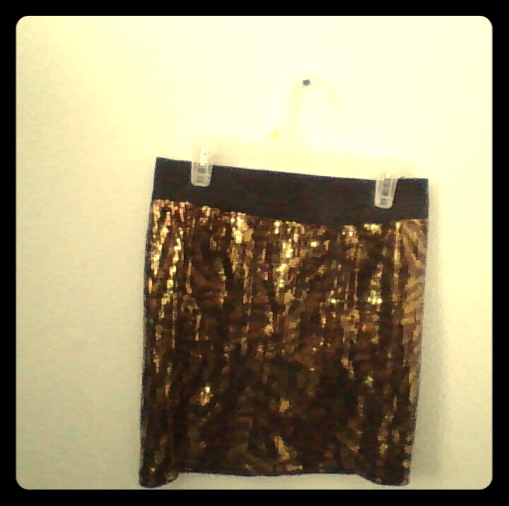Gold Glitter Skirt